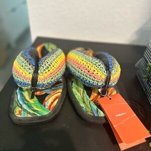FARM Rio Multicolor Crochet Sandals